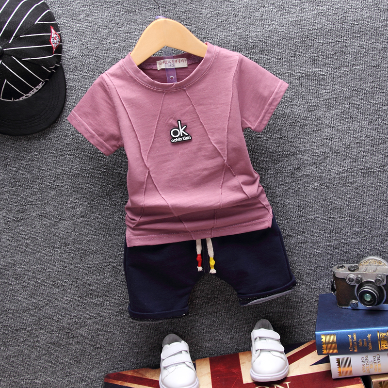 童裝男童女寶寶夏裝套裝2018夏季衣服新款嬰兒童短袖兩件套1-3歲4