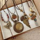 波西米亚民族风项链女2025新款 高级小众复古颈链蝴蝶吊坠轻奢配饰