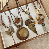 波西米亚民族风项链女2025新款 高级小众复古颈链蝴蝶吊坠轻奢配饰