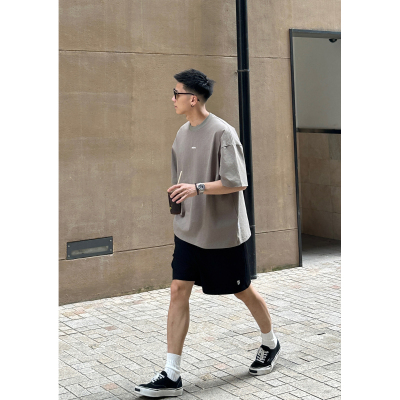 Batterup日系纯色刺绣短袖