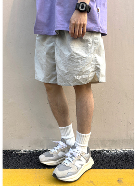 Batterup25日系复古五分裤宽松黑色简约速干休闲运动短裤男夏季潮