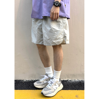 原创短裤宽松日系印花休闲裤