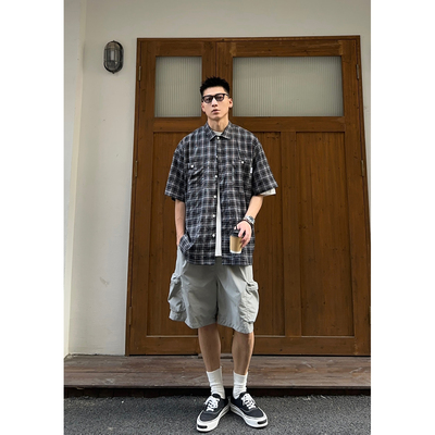 batterup尖领抗皱垂感衬衫短袖