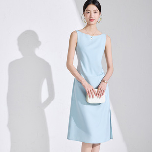 高端職業背心裙女春秋2025新款 打底修身 無袖 通勤 高級感西裝