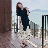 现货新款拼接波点连衣裙239-8195-p125k178，女装连衣裙，浙宝239
