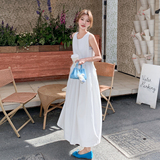 法式浪漫温柔风设计感简约百搭背心裙夏季2025新款白色淡人连衣裙，商品下架区，浙宝239