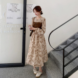 现货新款碎花假两件连衣裙239-215-p125k178，女装连衣裙，浙宝239