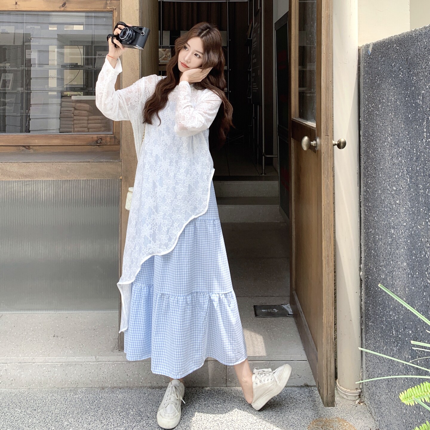 有买家秀现货新款连衣裙罩衫两件套套装239-2589-P165k248,女装套装/套裙,浙宝239