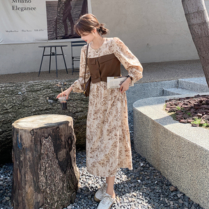 现货 新款碎花假两件连衣裙239-215-p125k178，女装连衣裙，浙宝239