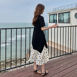 现货新款拼接波点连衣裙239-8195-p125k178，女装连衣裙，浙宝239