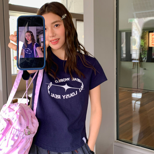 复古纯棉短袖t恤女2026夏季新款