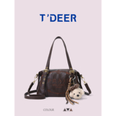 秋冬时尚 deer复古上班通勤单肩斜挎包包女2025新款 手拎波士顿包