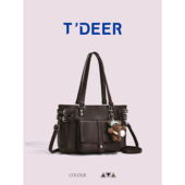 2025新款 deer高级感复古单肩斜挎包包女式 小众大容量通勤托特包