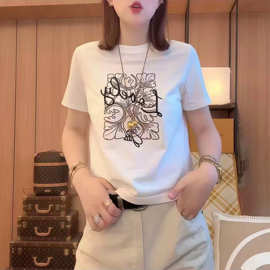 设计感拓图印花修身显瘦T恤女