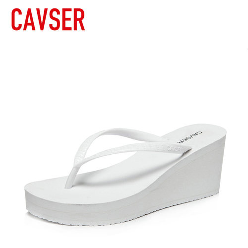 cavser夏季女罗马夹脚厚底人字拖