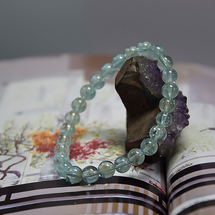 天然托帕石圆珠手链原石水晶手串女式饰品