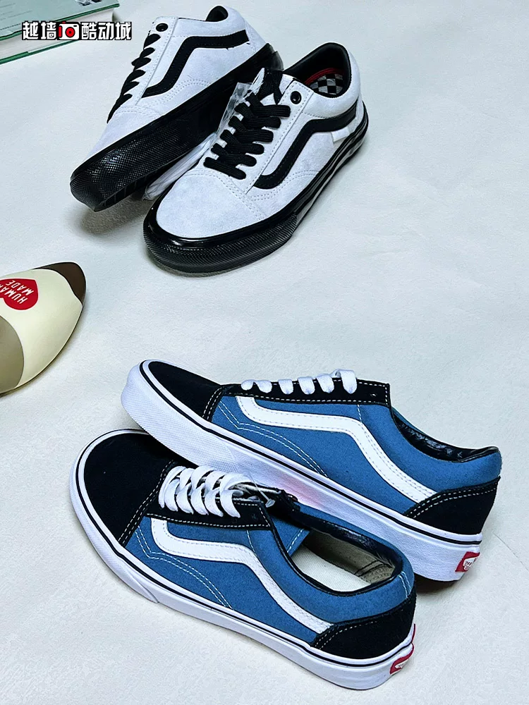 Кроссовки-бордовыe Vans CLASSIC OLD SKOOL Navy Blue Black Red Low Gang мужские и женские тканевые кеды V000D3HNVY