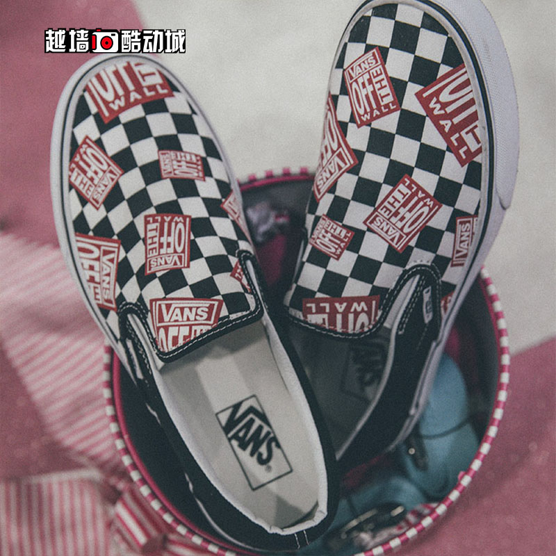 ԽǽVANSÐÂÆ·Slip OnÄÐÅ®¿îÆåÅ̸ñÒ»½ÅµÅµÍ°ï·«²¼°åЬVN0A38F7RO2