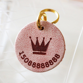 木夏秋宠物超轻防丢牌真皮铭牌定制皮牌刻字猫咪狗狗身份牌装 饰品