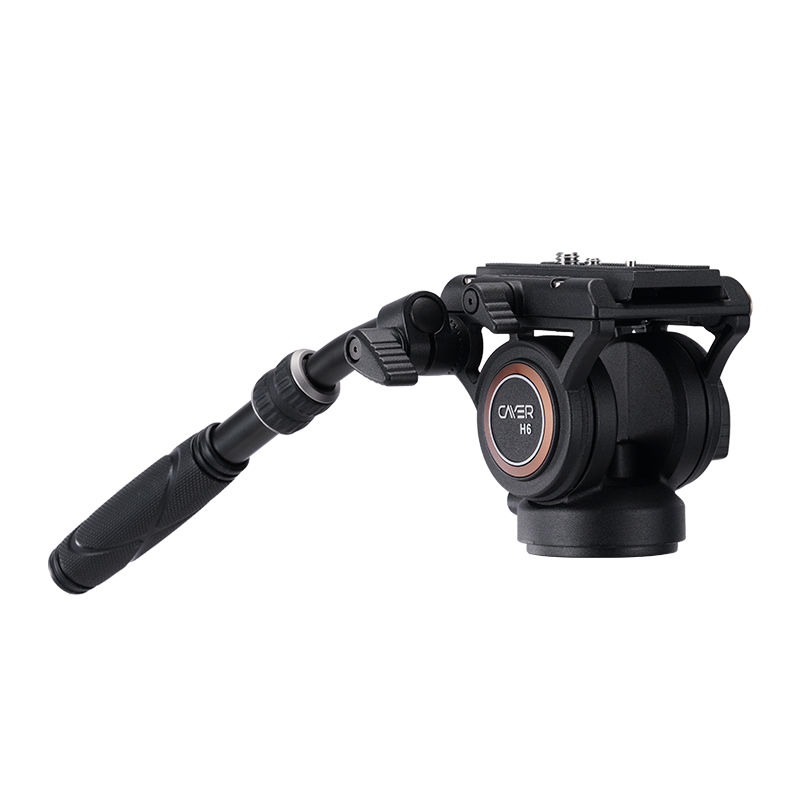 卡宴（Cayer）H6专业摄像云台液压阻尼云台微单相机摄影摄像三脚架通用便携稳定全景拍摄可伸缩手柄