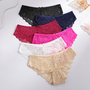Sheer Lace Panties Women Sexy Cheeky Underwear Cotton Gusset