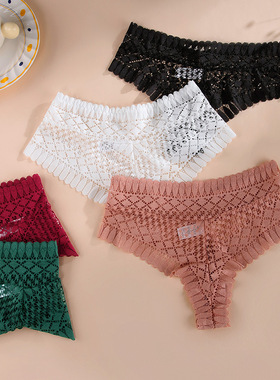 Temptation Women Lace Thong Women Sexy Briefs Panties 内裤女