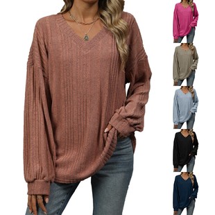 New Shirt Long Sleeve Neck 2024 Loose Women Casual