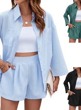 2025 NEW Matching Set! Shirt and Shorts Summer Outfit Set