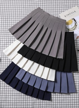 Women High Waist Pleated Skirt School Mini Skirts for Girls