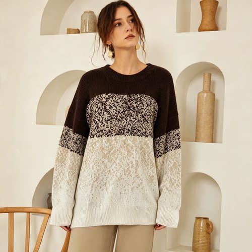 Plus Size Women Autumn Winter Pullover Knit Sweater 大码毛衣