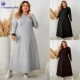 Dresses Casual Size Plus Line Hooded Cinching Women Waist