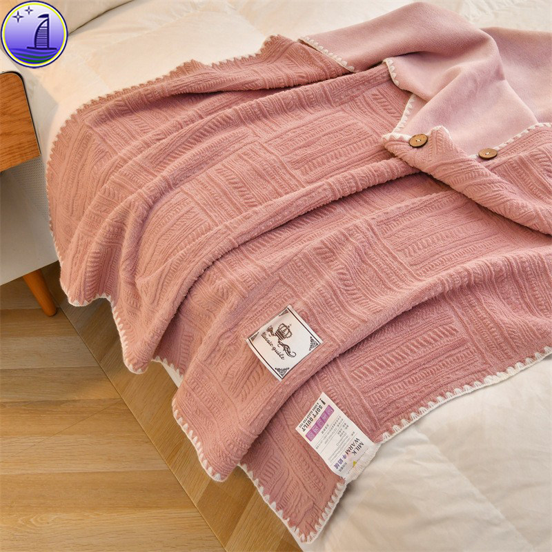 사무실 낮잠용 담요 사계절 다리 덮음 낮잠 담요 던지기 담요