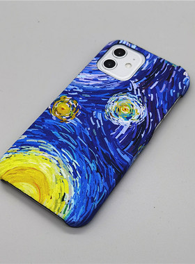 布艺星空适用苹果13手机壳硬12/11/promax手作XR/XS情侣7P/plus潮