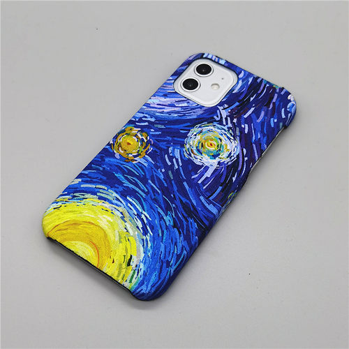 苹果型号梵高星空布艺壳