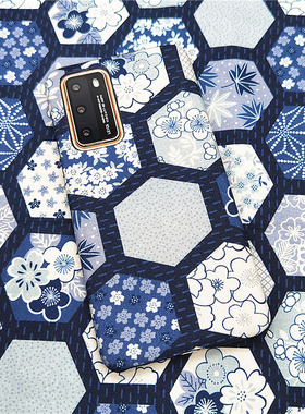 手工布艺适用苹果13手机壳硬12/11/promax原创XR/XS/7P/8plus男女