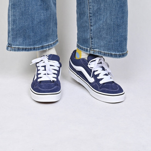 VANS范斯新款Caldrone低帮休闲鞋男款复古蓝百搭板鞋VN000CXZEMT