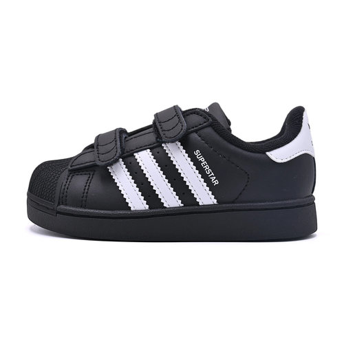 Adidas阿迪达斯新款儿童鞋男女婴童三叶草板鞋魔术贴休闲鞋LA1388