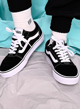 VANS范斯Ward经典黑个性街头复古女鞋帆布休闲滑板鞋VN0A3IUNIJU