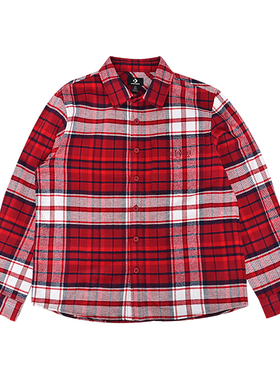 CONVERSE匡威新款男女款运动休闲长袖衬衣新年款翻领上衣UCJ393