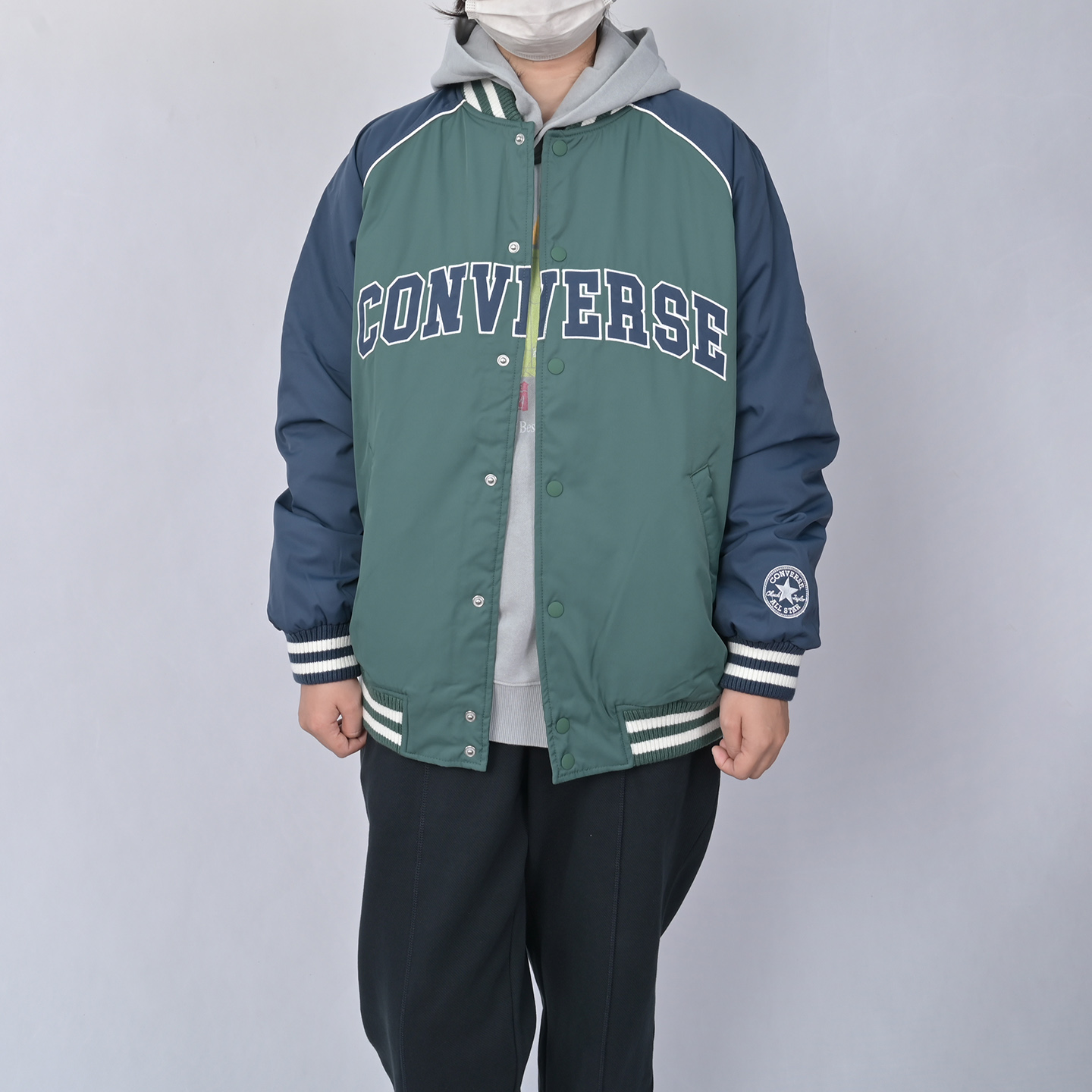 Converse匡威运动休闲棉服男女拼色百搭棒球服时尚外套UCJ089-F8G
