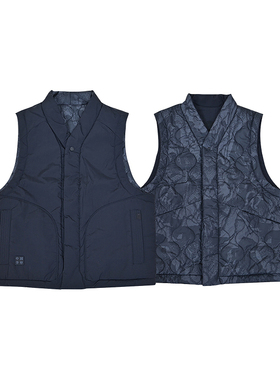 李宁（LI-NING）新款男子两面穿棉马甲运动休闲百搭上衣AMMW009-4