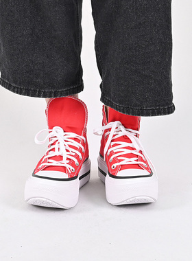 Converse匡威2025秋季新款高帮中性LIFT红色休闲鞋帆布鞋A15542C