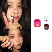 ins网红同款 童趣创可贴树脂彩色指环OK蹦不规则千禧y2k辣妹戒指