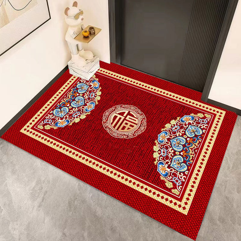 【福利】新年红色入户地垫喜庆脚垫卧室门口垫子家用进门地毯门垫