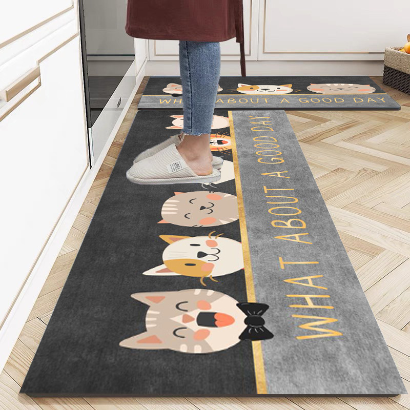 【硅藻橡胶底】厨房地垫吸水吸油防滑脚垫卫生间门口垫子长条地毯,居家布艺,地毯,淘宝优惠券,粉丝福利购,淘宝优惠卷