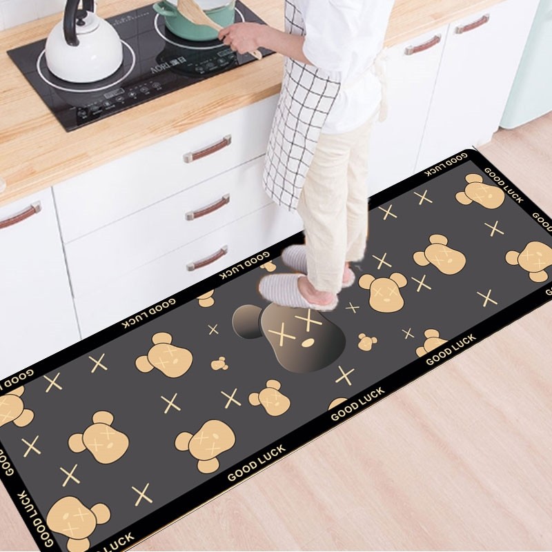 网红潮熊厨房地垫吸水吸油长条脚垫浴室门口地垫卧室床边地毯轻奢,居家布艺,地毯,淘宝优惠券,粉丝福利购,淘宝优惠卷