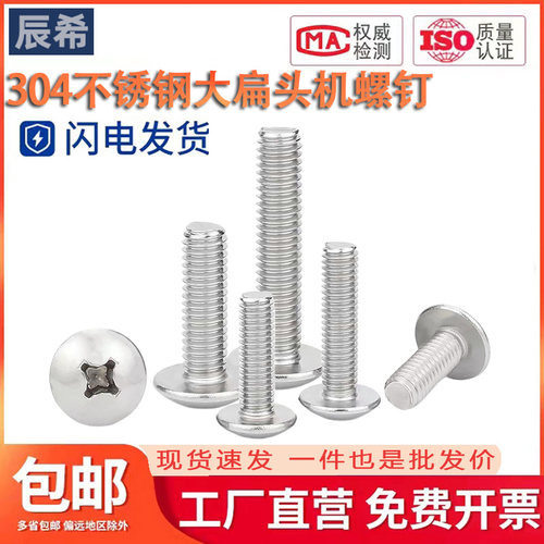 304不锈钢机螺钉大扁头
