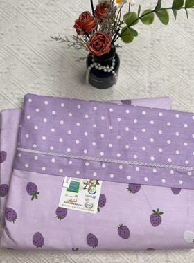 Ab版100%纯棉2*2.3米斜纹不起球蕾丝花边舒适柔软爆款纯棉大被罩