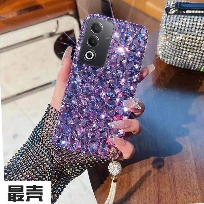 紫色水钻OPPO A3x手机壳奢华高级PKD130硅胶防摔日韩女新款