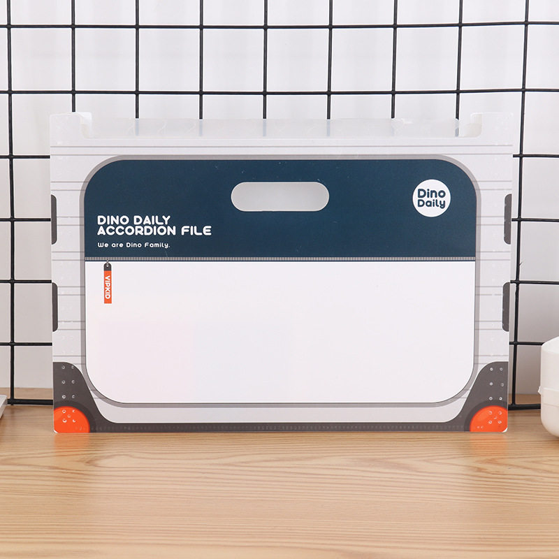 A4塑料档案多功能资料文件夹 桌面站立收纳夹学生财务合同风琴包